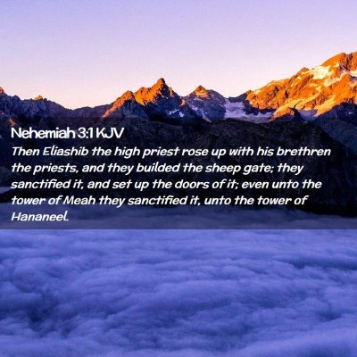 Nehemiah 3:1 KJV Free Bible Images