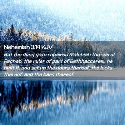 Nehemiah 3:14 KJV Free Bible Images