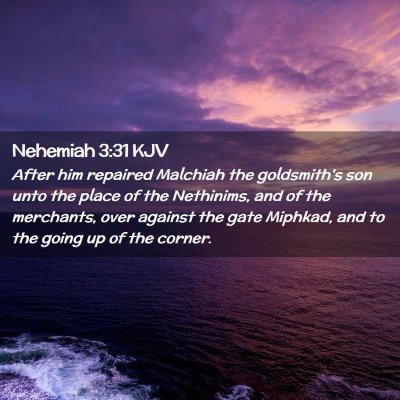 Nehemiah 3:31 KJV Free Bible Images