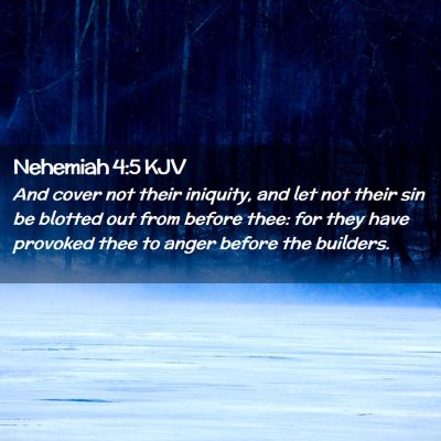 Nehemiah 4:5 KJV Free Bible Images