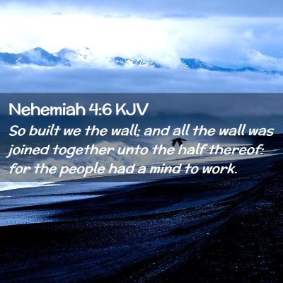 Nehemiah 4:6 KJV Free Bible Images