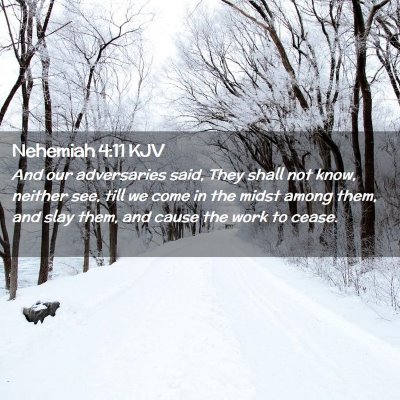 Nehemiah 4:11 KJV Free Bible Images