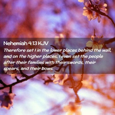 Nehemiah 4:13 KJV Free Bible Images