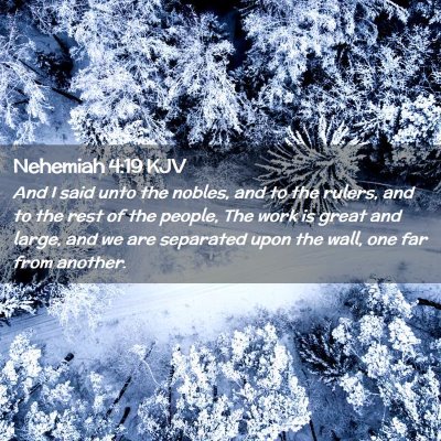 Nehemiah 4:19 KJV Free Bible Images