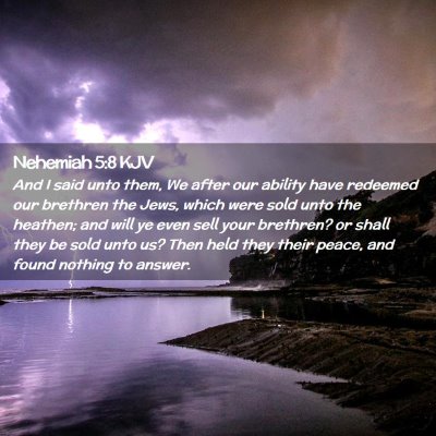 Nehemiah 5:8 KJV Free Bible Images