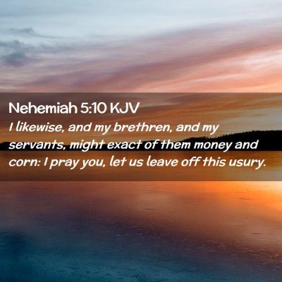 Nehemiah 5:10 KJV Free Bible Images