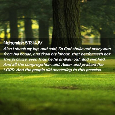 Nehemiah 5:13 KJV Free Bible Images