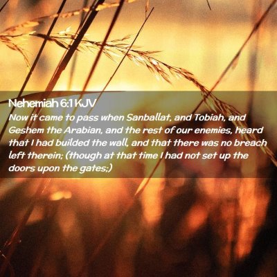 Nehemiah 6:1 KJV Free Bible Images