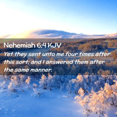 Nehemiah 6:4 KJV Free Bible Images