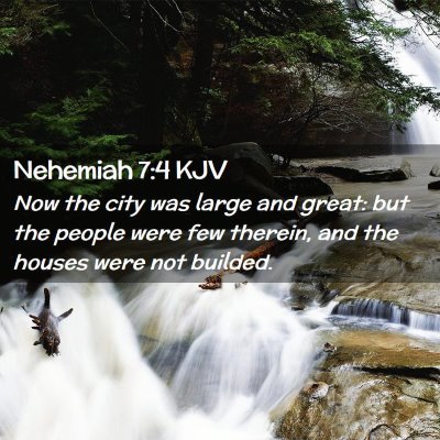 Nehemiah 7:4 KJV Free Bible Images