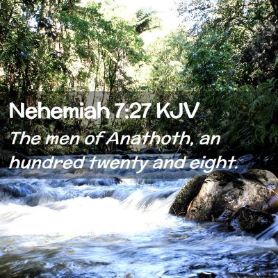 Nehemiah 7:27 KJV Free Bible Images