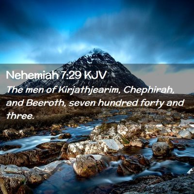 Nehemiah 7:29 KJV Free Bible Images