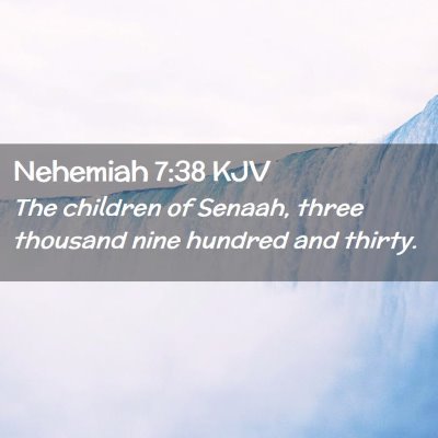 Nehemiah 7:38 KJV Free Bible Images