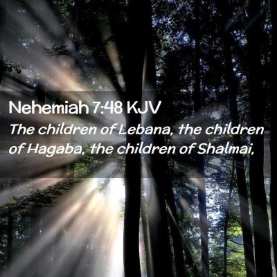 Nehemiah 7:48 KJV Free Bible Images