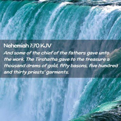 Nehemiah 7:70 KJV Free Bible Images