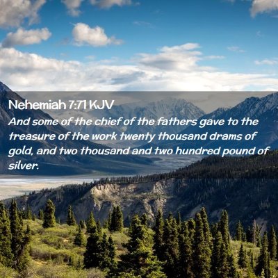 Nehemiah 7:71 KJV Free Bible Images