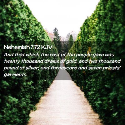 Nehemiah 7:72 KJV Free Bible Images