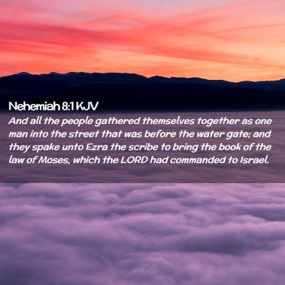 Nehemiah 8:1 KJV Free Bible Images