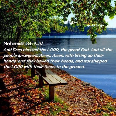 Nehemiah 8:6 KJV Free Bible Images