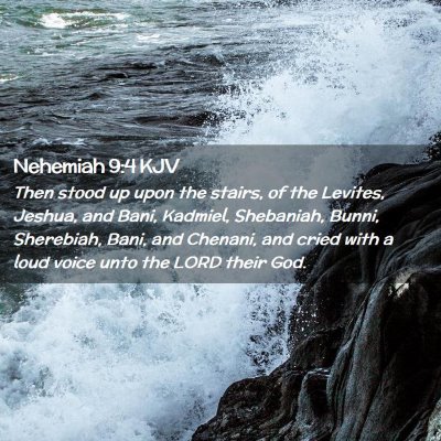 Nehemiah 9:4 KJV Free Bible Images