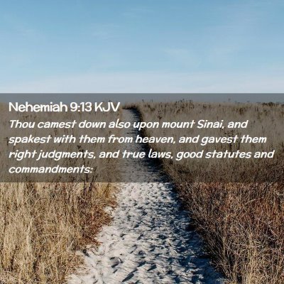 Nehemiah 9:13 KJV Free Bible Images