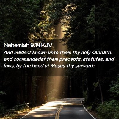 Nehemiah 9:14 KJV Free Bible Images