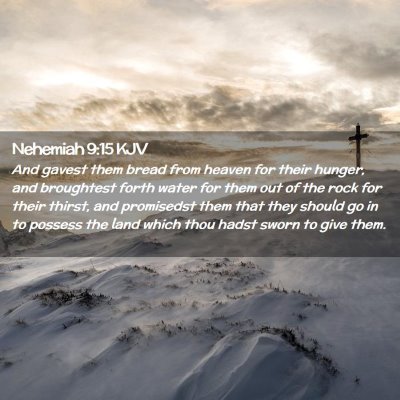 Nehemiah 9:15 KJV Free Bible Images