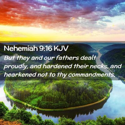 Nehemiah 9:16 KJV Free Bible Images