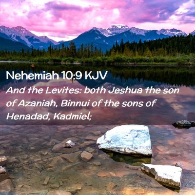 Nehemiah 10:9 KJV Free Bible Images