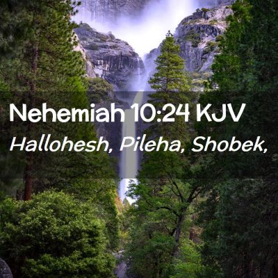 Nehemiah 10:24 KJV Free Bible Images