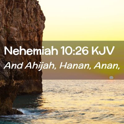 Nehemiah 10:26 KJV Free Bible Images