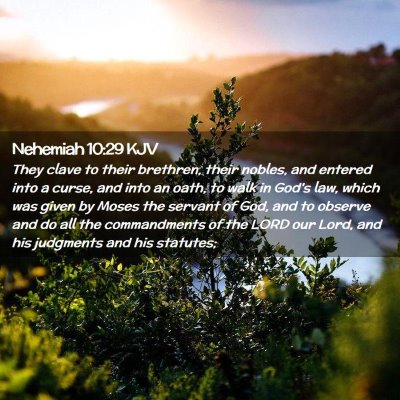 Nehemiah 10:29 KJV Free Bible Images