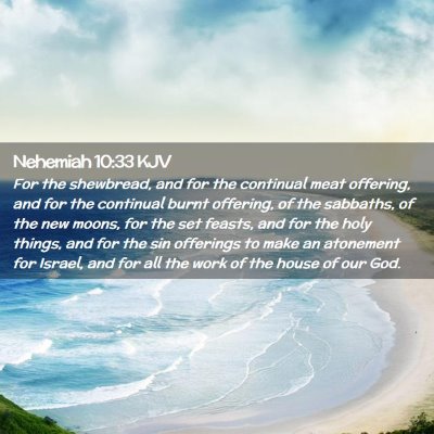 Nehemiah 10:33 KJV Free Bible Images