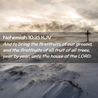 Nehemiah 10:35 KJV Free Bible Images