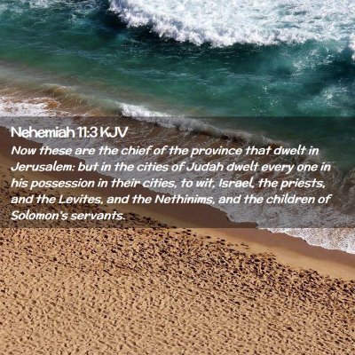 Nehemiah 11:3 KJV Free Bible Images