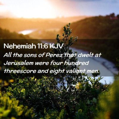 Nehemiah 11:6 KJV Free Bible Images