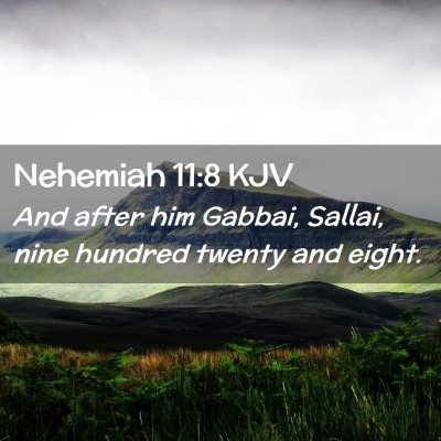 Nehemiah 11:8 KJV Free Bible Images