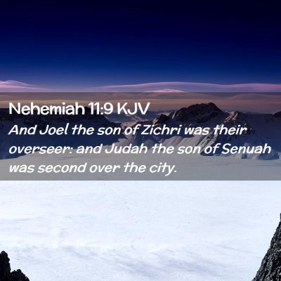 Nehemiah 11:9 KJV Free Bible Images