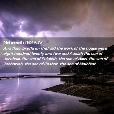 Nehemiah 11:12 KJV Free Bible Images