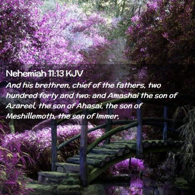 Nehemiah 11:13 KJV Free Bible Images