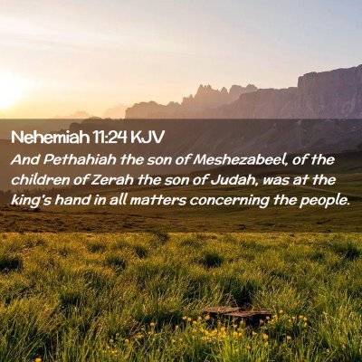 Nehemiah 11:24 KJV Free Bible Images