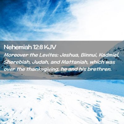 Nehemiah 12:8 KJV Free Bible Images