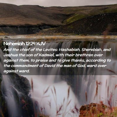 Nehemiah 12:24 KJV Free Bible Images