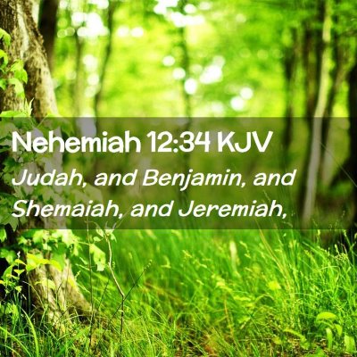 Nehemiah 12:34 KJV Free Bible Images