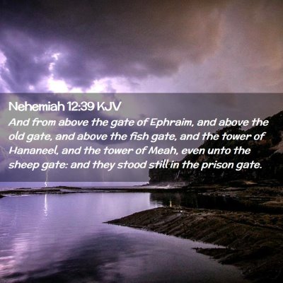 Nehemiah 12:39 KJV Free Bible Images