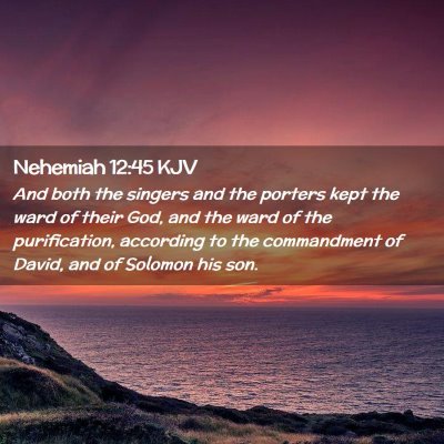 Nehemiah 12:45 KJV Free Bible Images