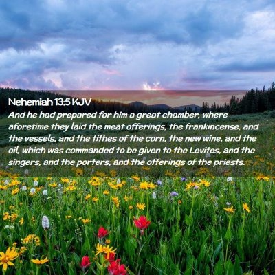 Nehemiah 13:5 KJV Free Bible Images