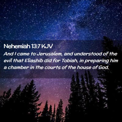 Nehemiah 13:7 KJV Free Bible Images