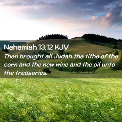 Nehemiah 13:12 KJV Free Bible Images