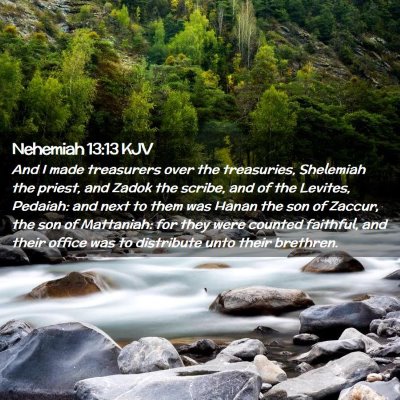 Nehemiah 13:13 KJV Free Bible Images